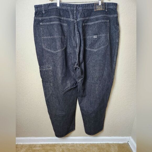 Vintage Marithe Francois Girbaud Black Wash Straight Leg Denim Jeans Size 54 - Picture 3 of 9